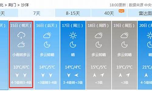 沙洋天气30天预报_沙洋天气2021年10月